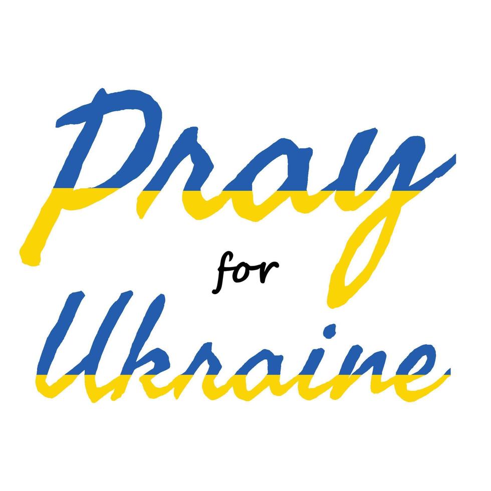 bid voor Oekraïne banner. oekraïne steunbanner met vlag van oekraïne vector