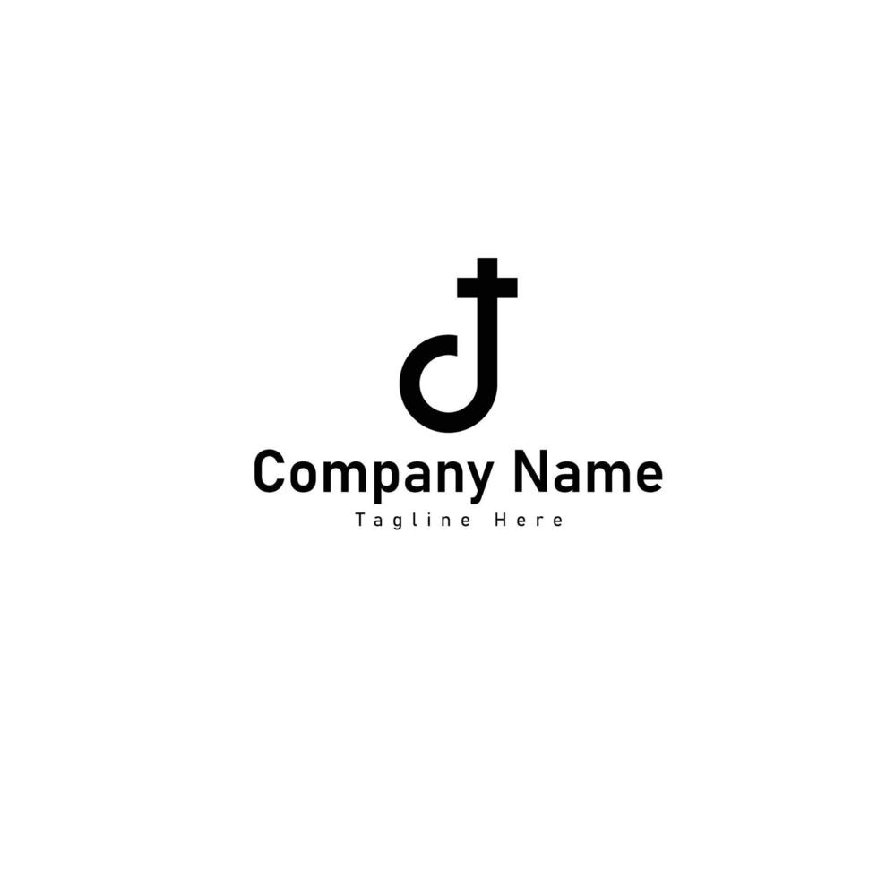 brief dt dt td logo ontwerp vector