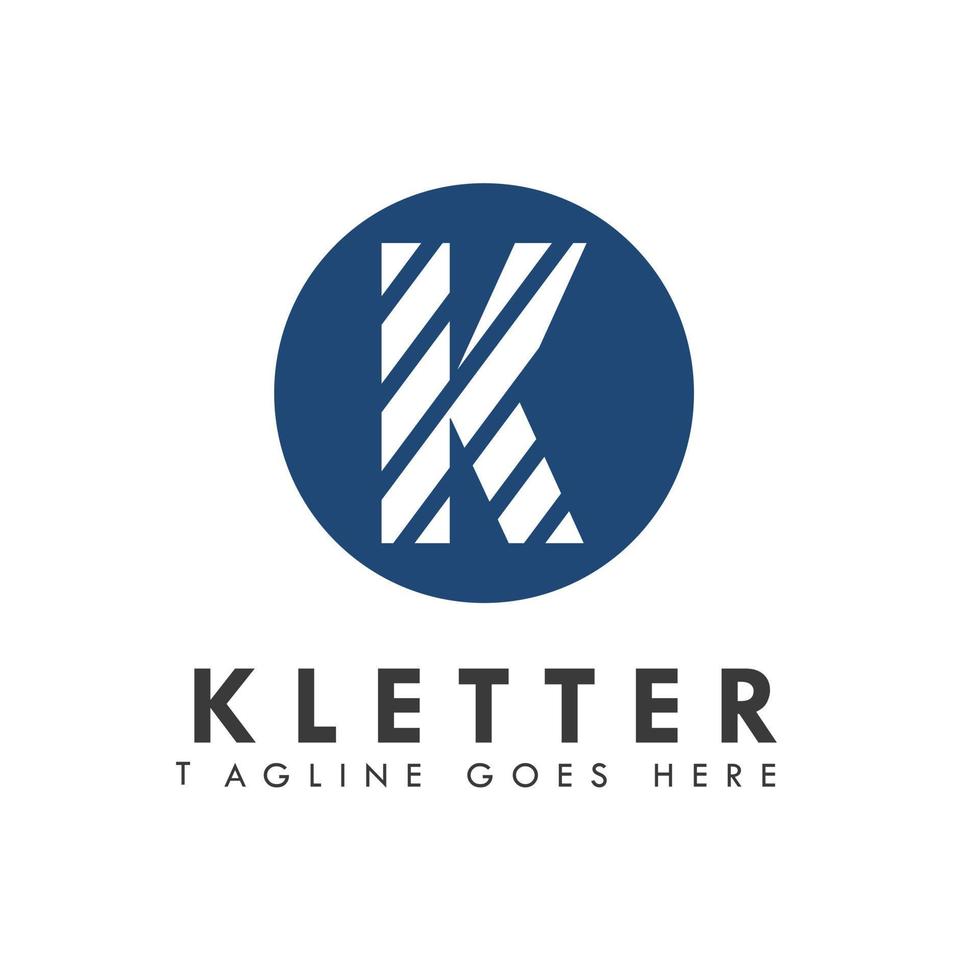 alfabet k letter logo en pictogram ontwerp vector