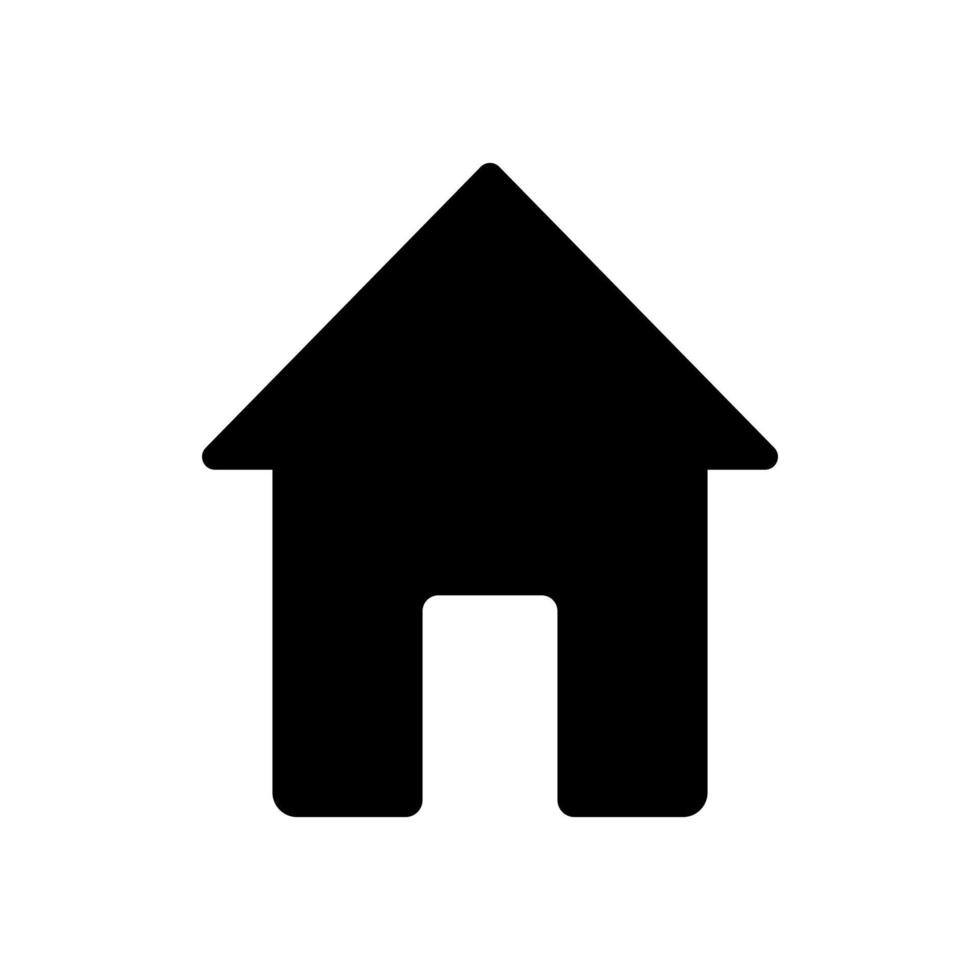 huis zwarte vector pictogram geïsoleerd op een witte achtergrond