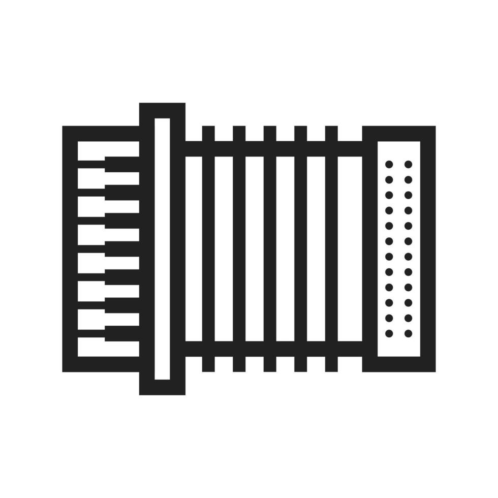 accordeon lijn icoon vector