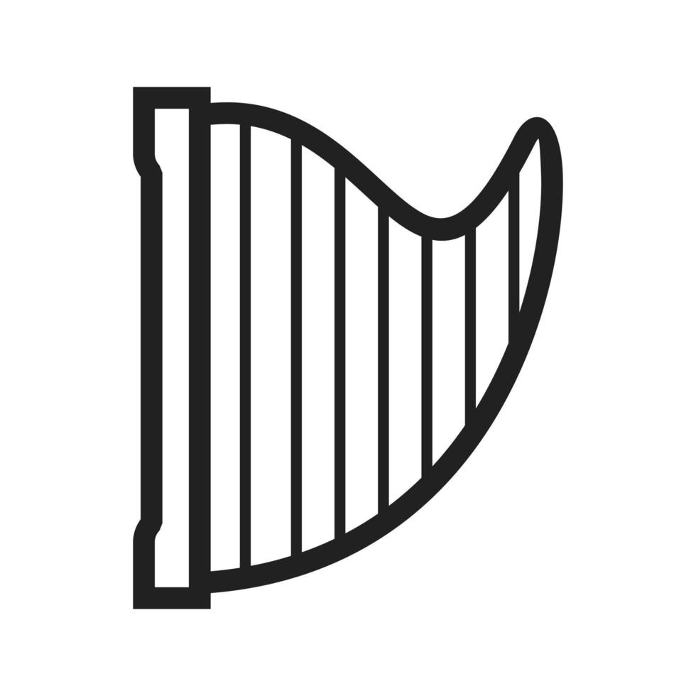 harp lijn icoon vector