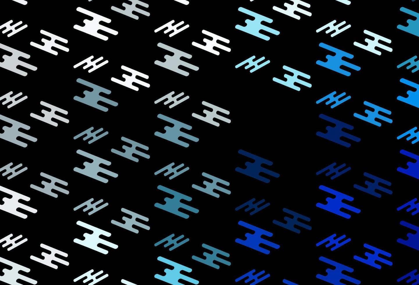 donkerblauw vectorpatroon met smalle lijnen. vector