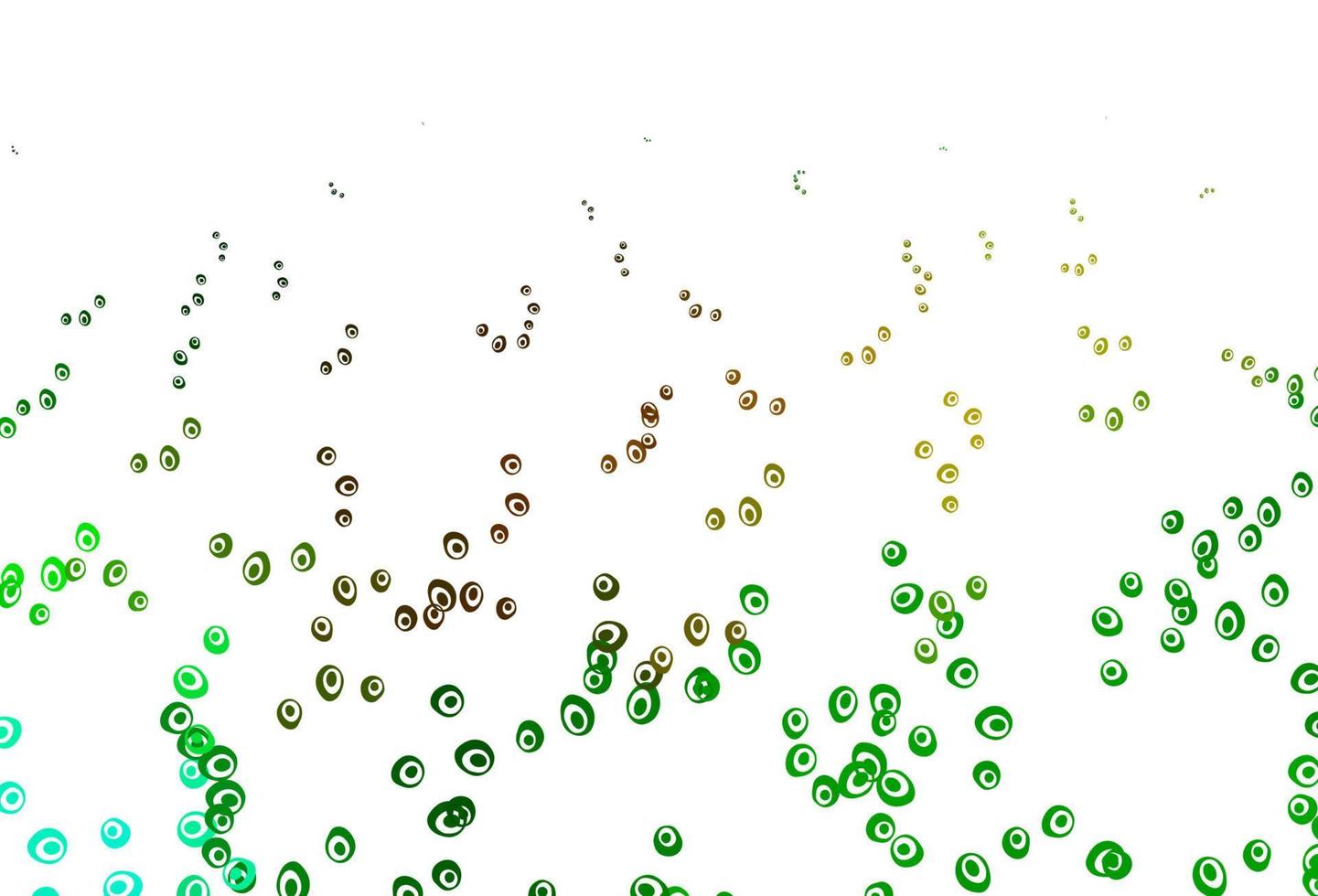 lichtgroene, gele vectorlay-out met cirkelvormen. vector