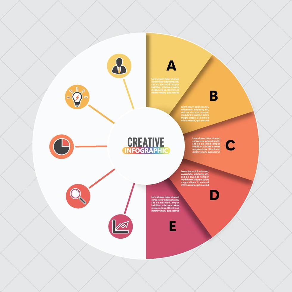 cirkeldiagram infographic sjabloon met 10 opties voor presentaties, advertenties, lay-outs, jaarverslagen vector