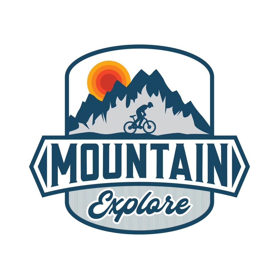 berg illustratie, outdoor avontuur vintage logo. wildernis en natuur exploratie vintage logo, t-shirt vectorafbeelding. vector