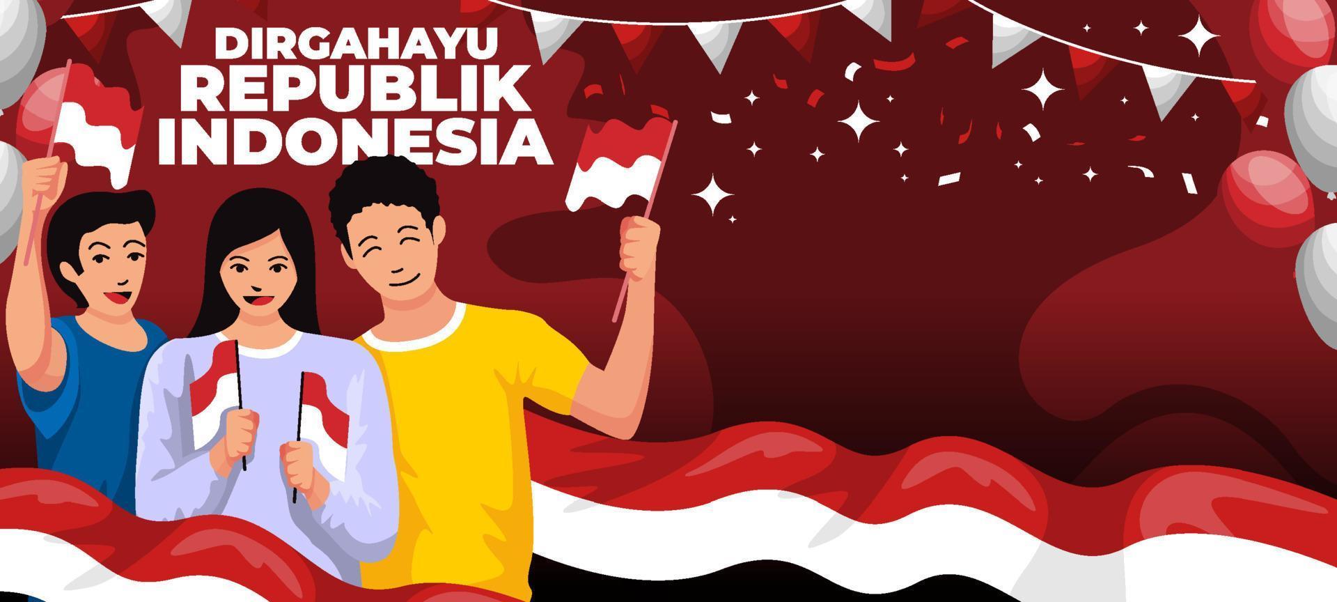 achtergrond van hari kemerdekaan indonesië vector