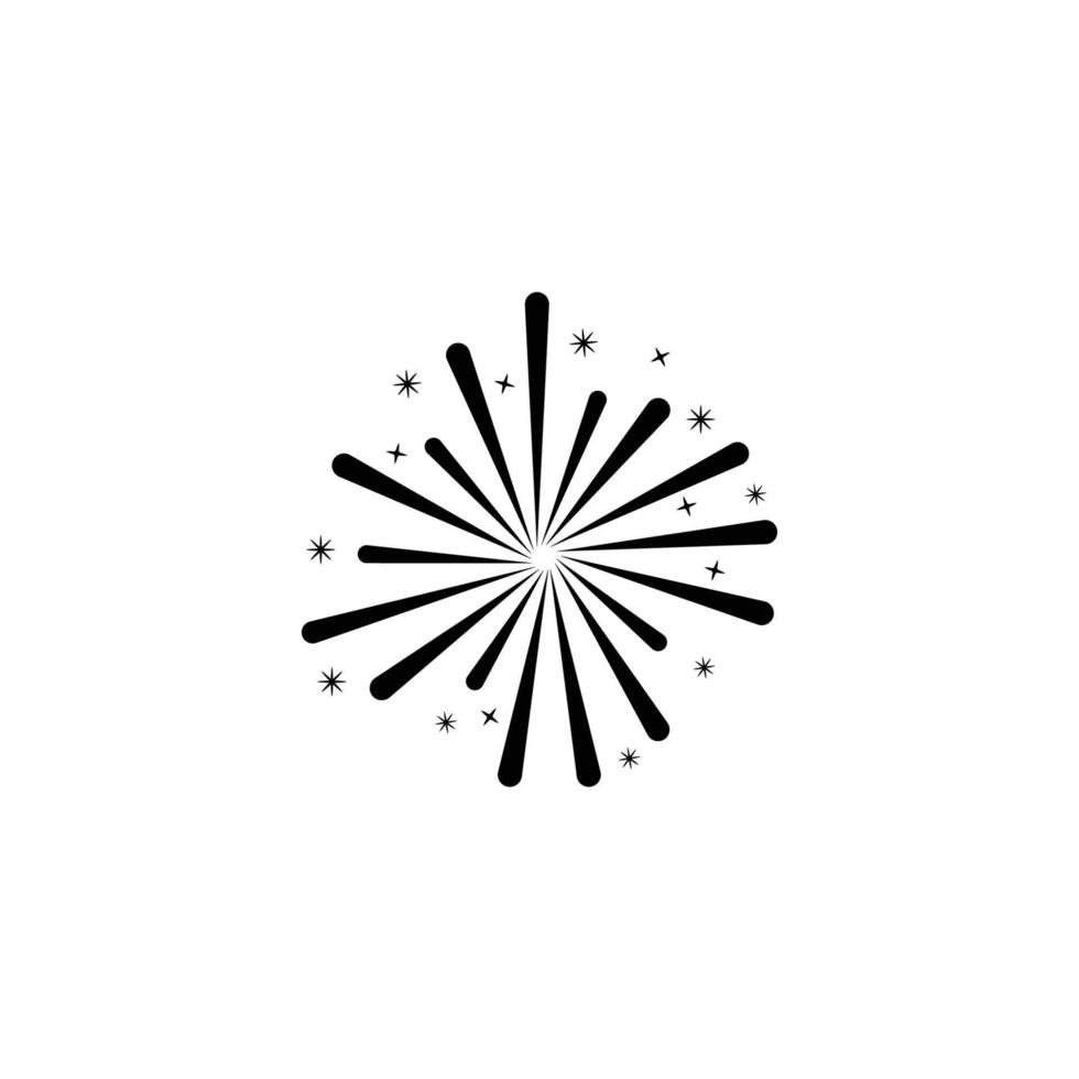 vuurwerk logo pictogram ontwerp sjabloon vector