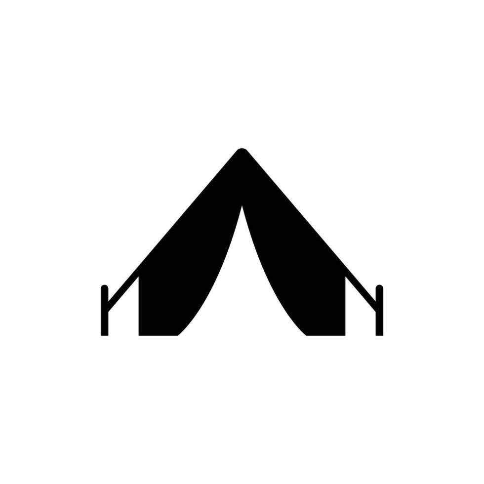 camping tent pictogram ontwerpsjabloon vector