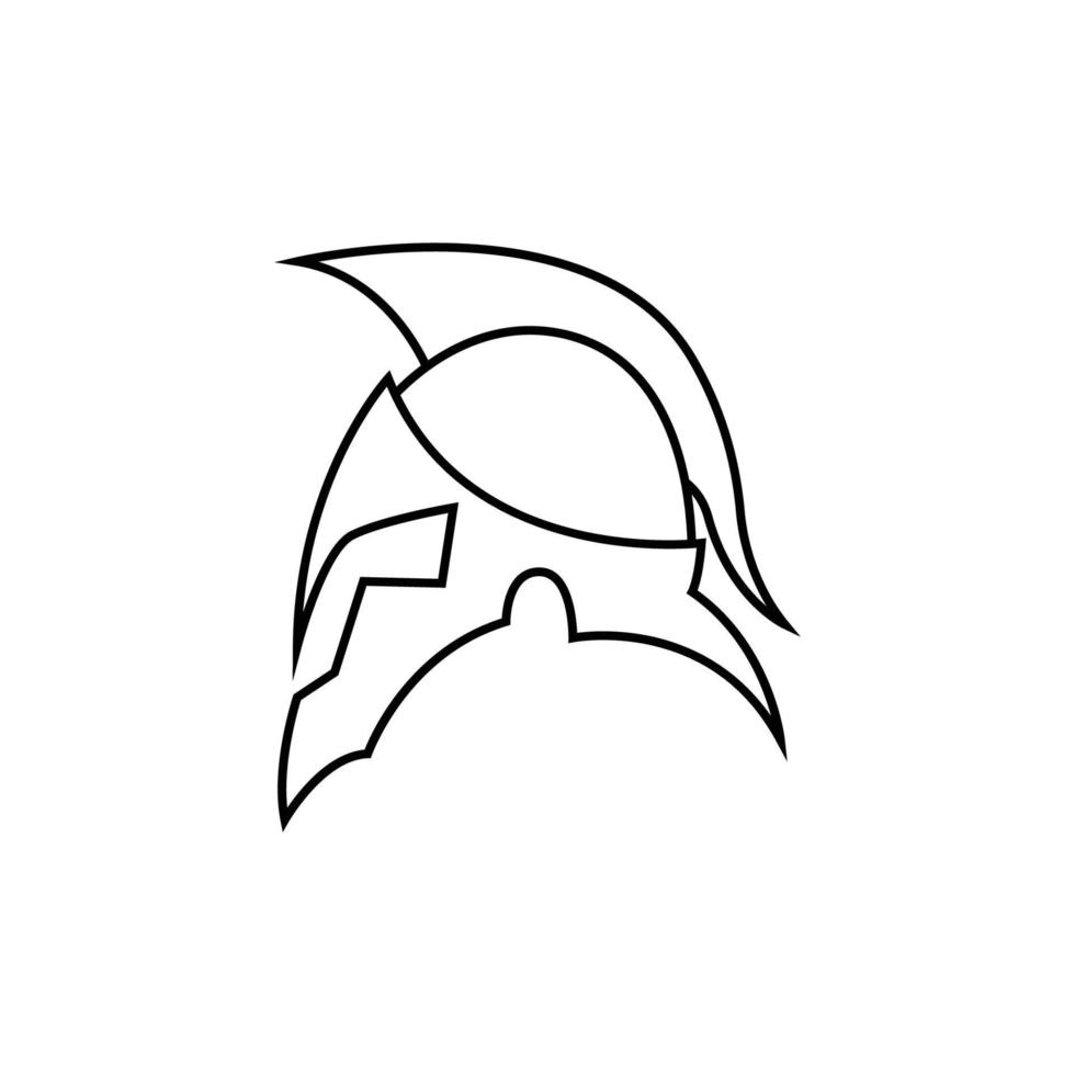 Spartaanse helm logo pictogram ontwerpsjabloon vector