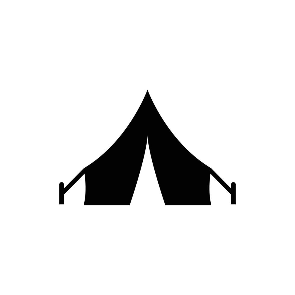 camping tent pictogram ontwerpsjabloon vector