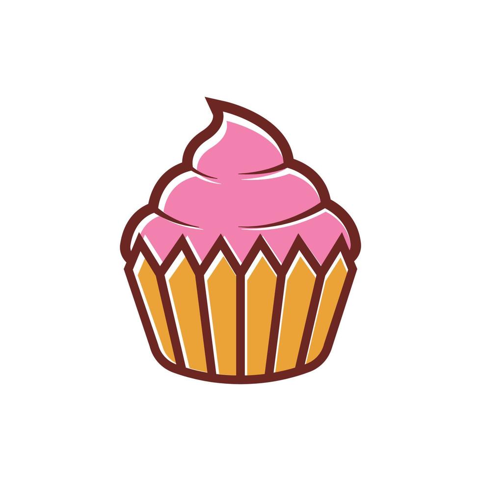 cupcake logo pictogram ontwerp sjabloon vector