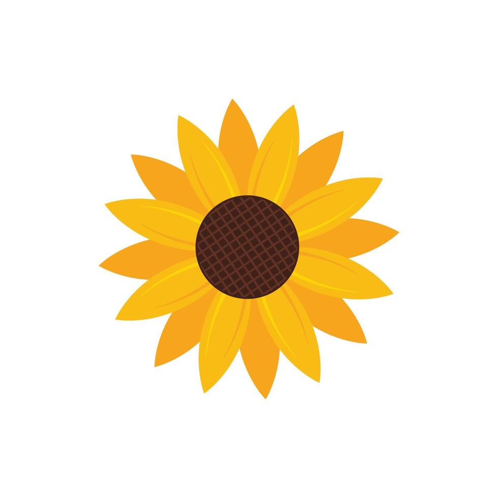 zonnebloem logo pictogram ontwerp sjabloon vector