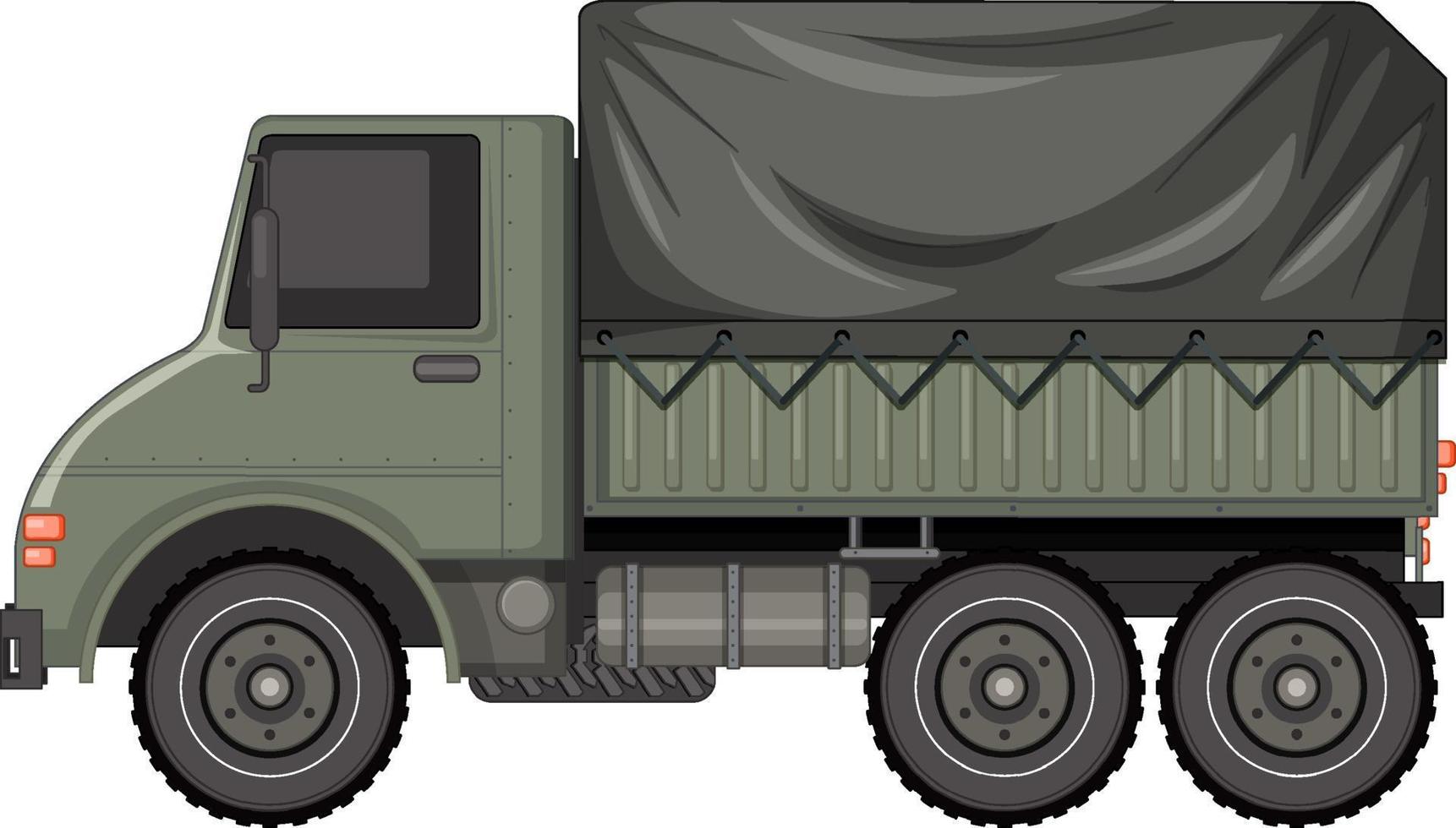 militair voertuig op witte achtergrond vector