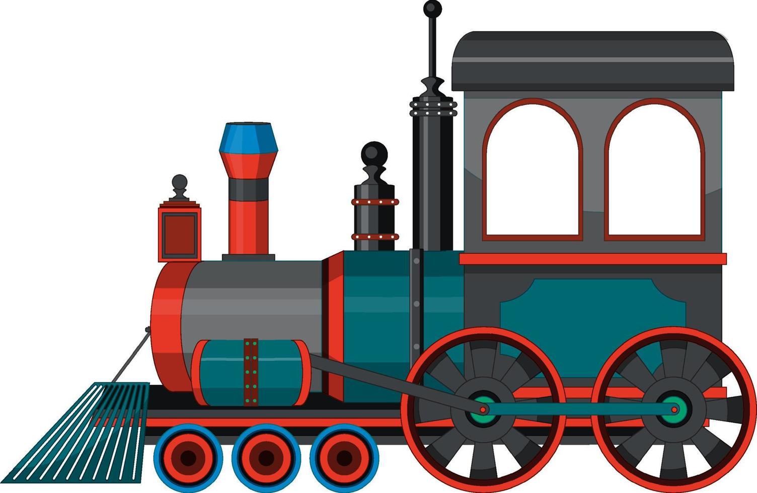 stoomlocomotief trein vintage stijl vector