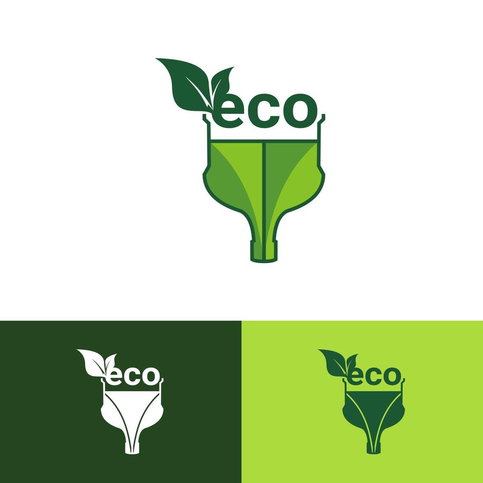 eco blad label. logo's van groen blad ecologie natuur pictogram vector