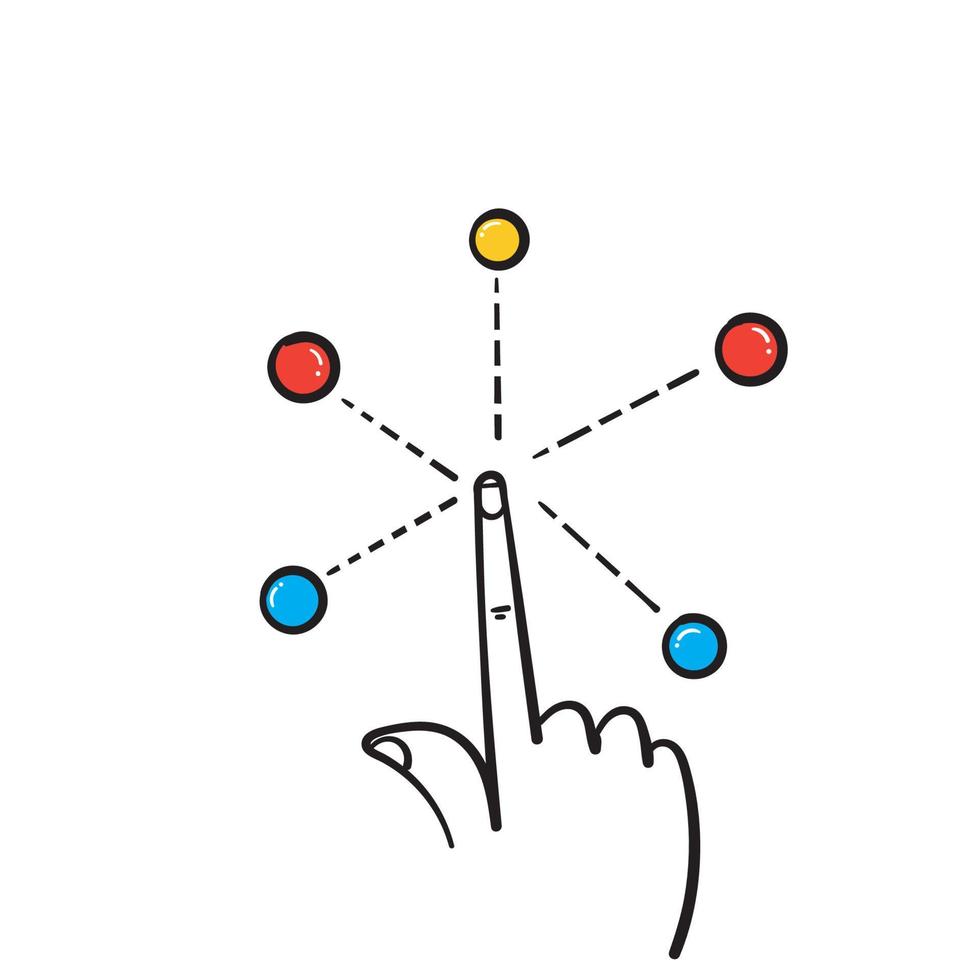 hand getrokken doodle verscheidenheid keuze pictogram illustratie vector