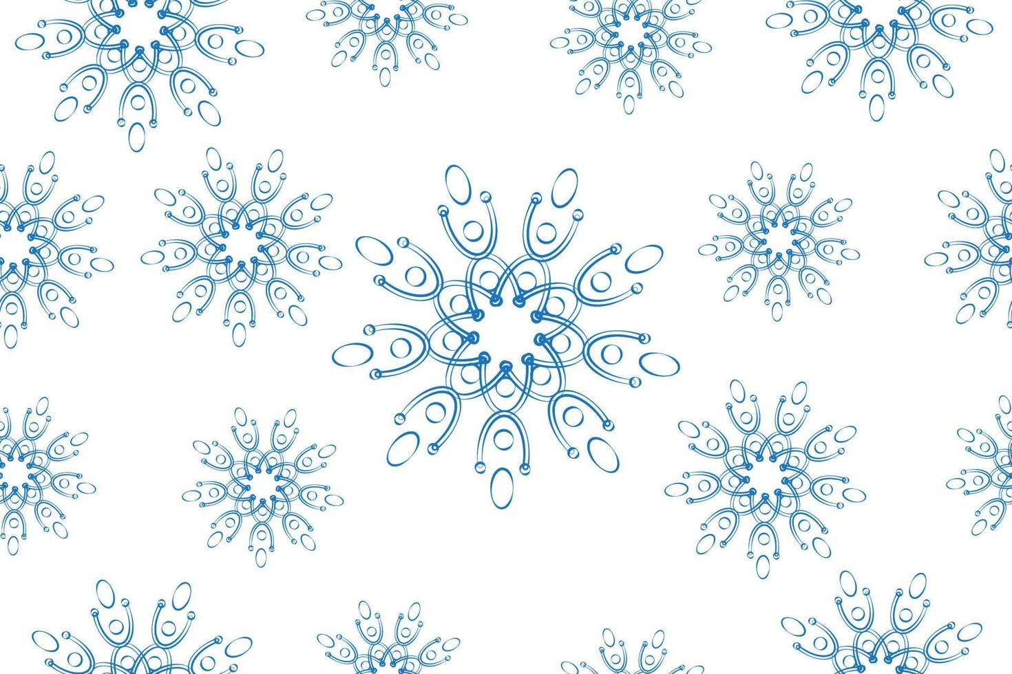 mooie batik stof ontwerpsjabloon. naadloze abstracte geometrische bloemen patroon. stijlvol geschetst grafisch ontwerp. betegelbaar vintage ornament. wit blauw cyaan kleur vector