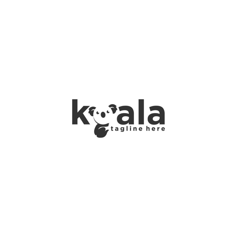 koala logo ontwerp inspiratie vector