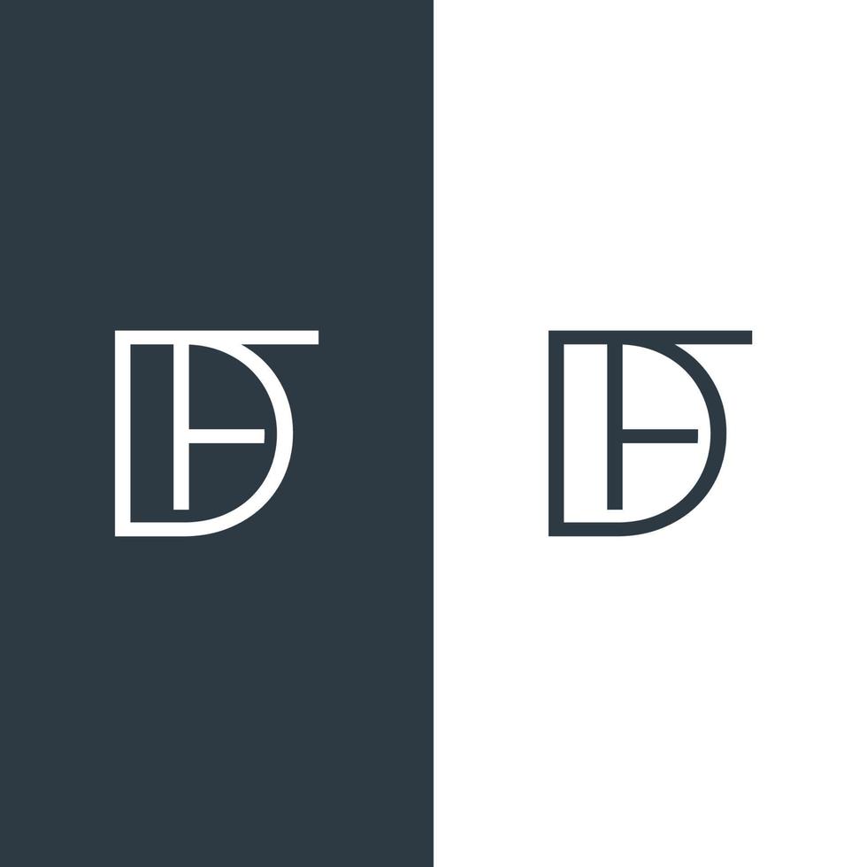 abstracte brief eerste vector logo ontwerpsjabloon