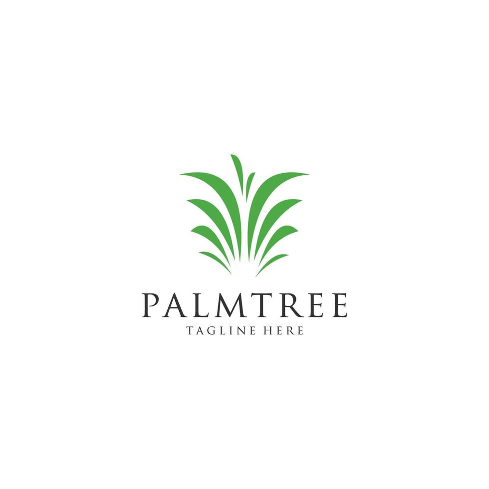 palmboom logo vector, kokospalm tropisch strand thuis vector