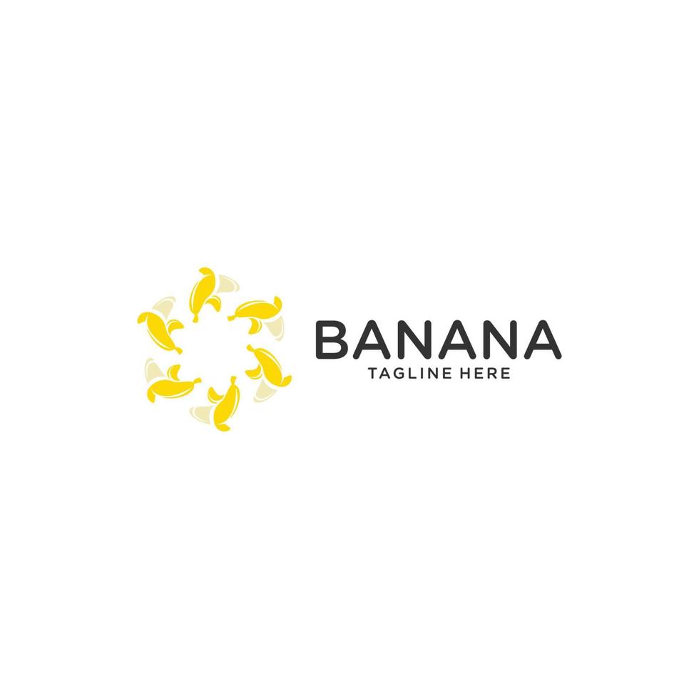 banaan modern logo. originele en stijlvolle illustartion. voorraad vectorillustratie vector