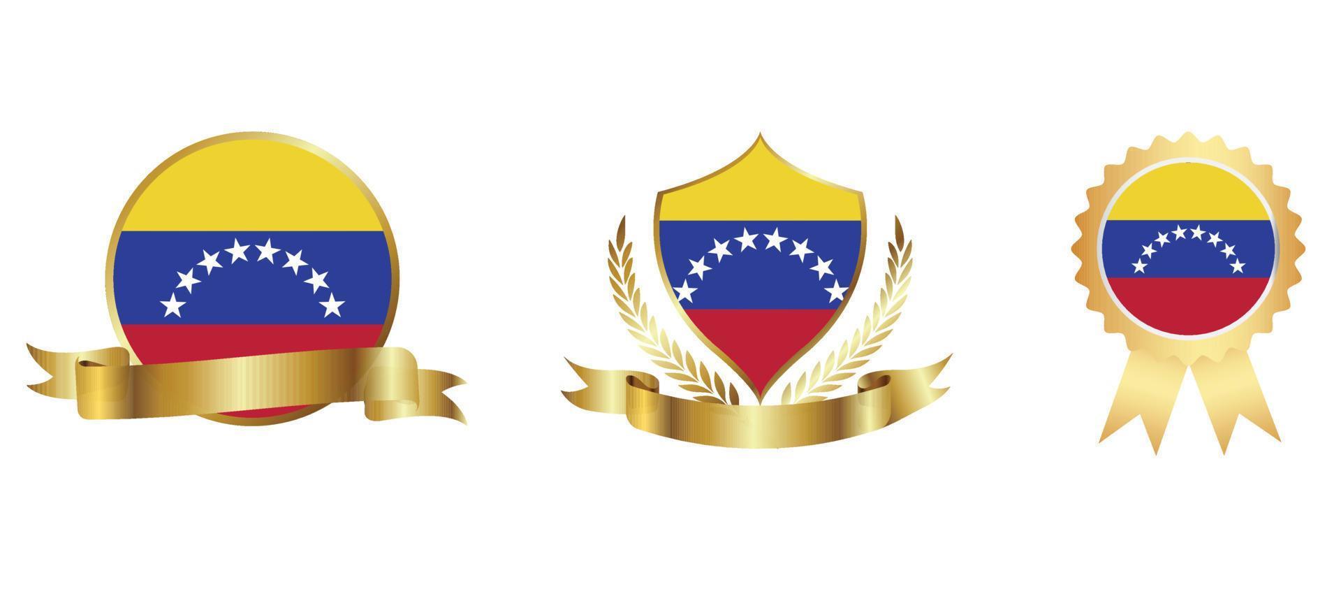 vlagpictogram van venezuela. web pictogrammenset. pictogrammen collectie plat. eenvoudige vectorillustratie. vector