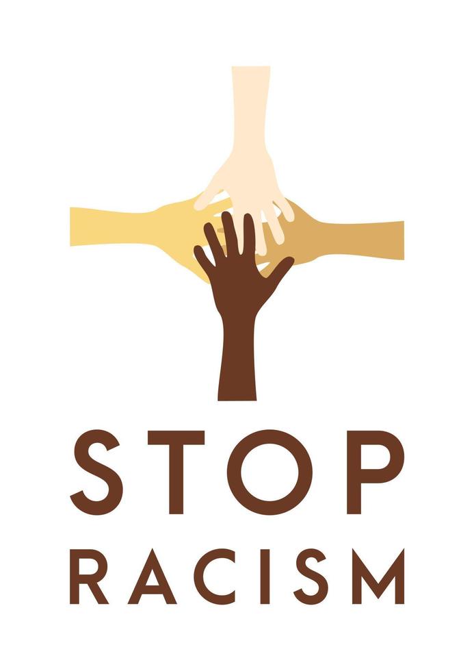 stop racisme vectorillustratie vector