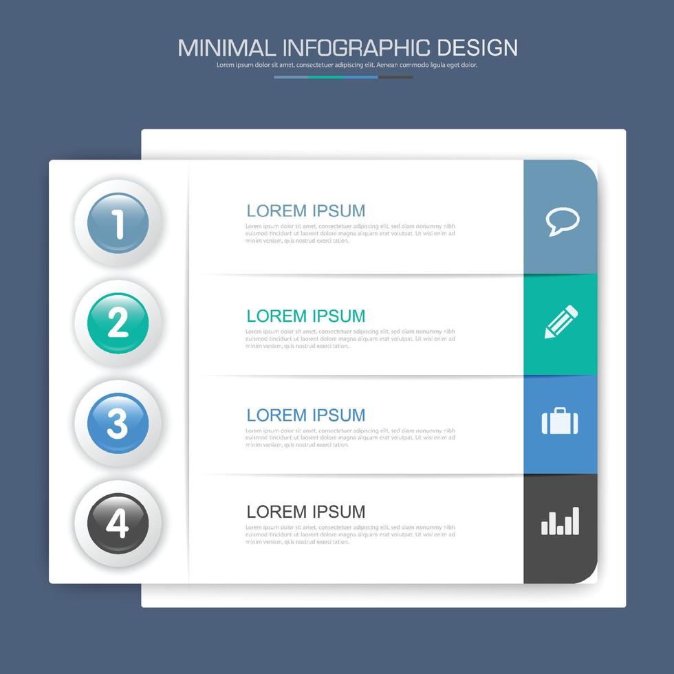 infographic elementen met zakelijke pictogram op volledige kleur achtergrond proces of stappen en opties workflow diagrammen, vector ontwerpelement eps10 illustrationirh