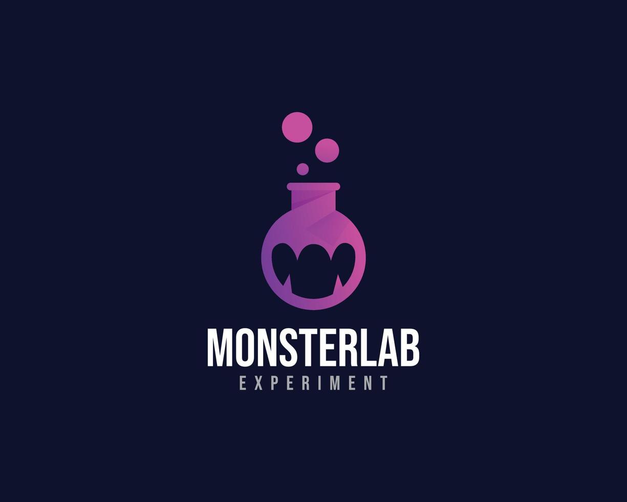 monster lab drankje logo sjabloon vector