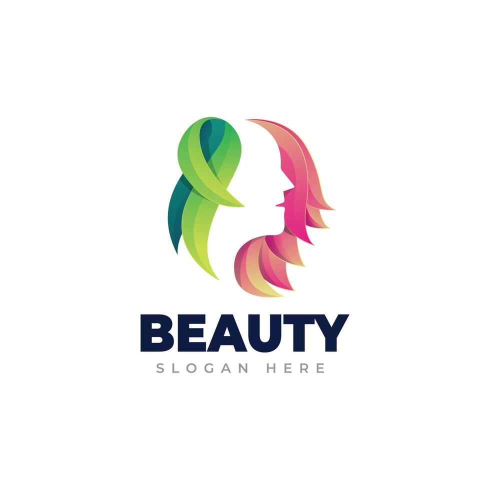 schoonheid meisje logo sjabloon vector