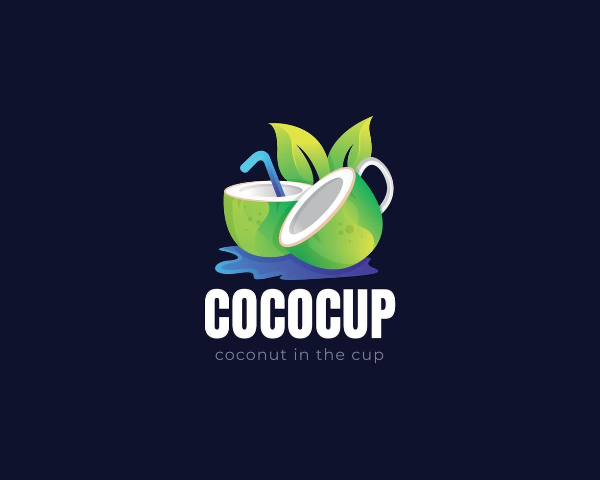 kokosnoot logo sjabloon vector