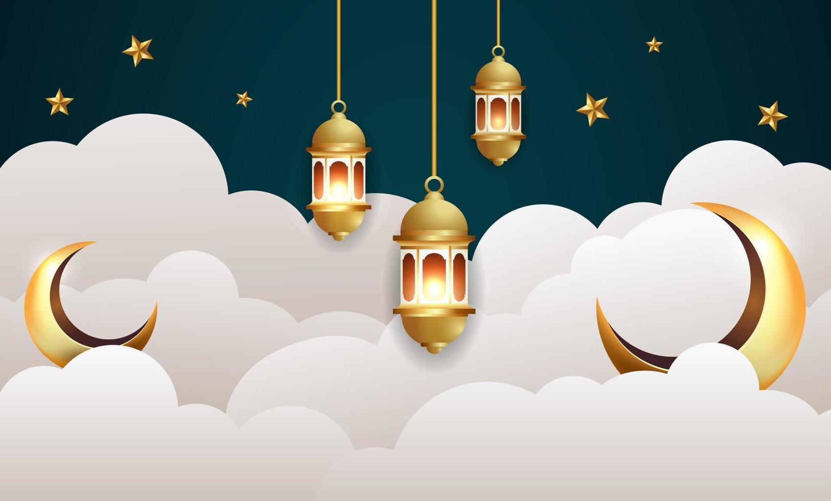 ramadan kareem banner achtergrondontwerp illustratie vector