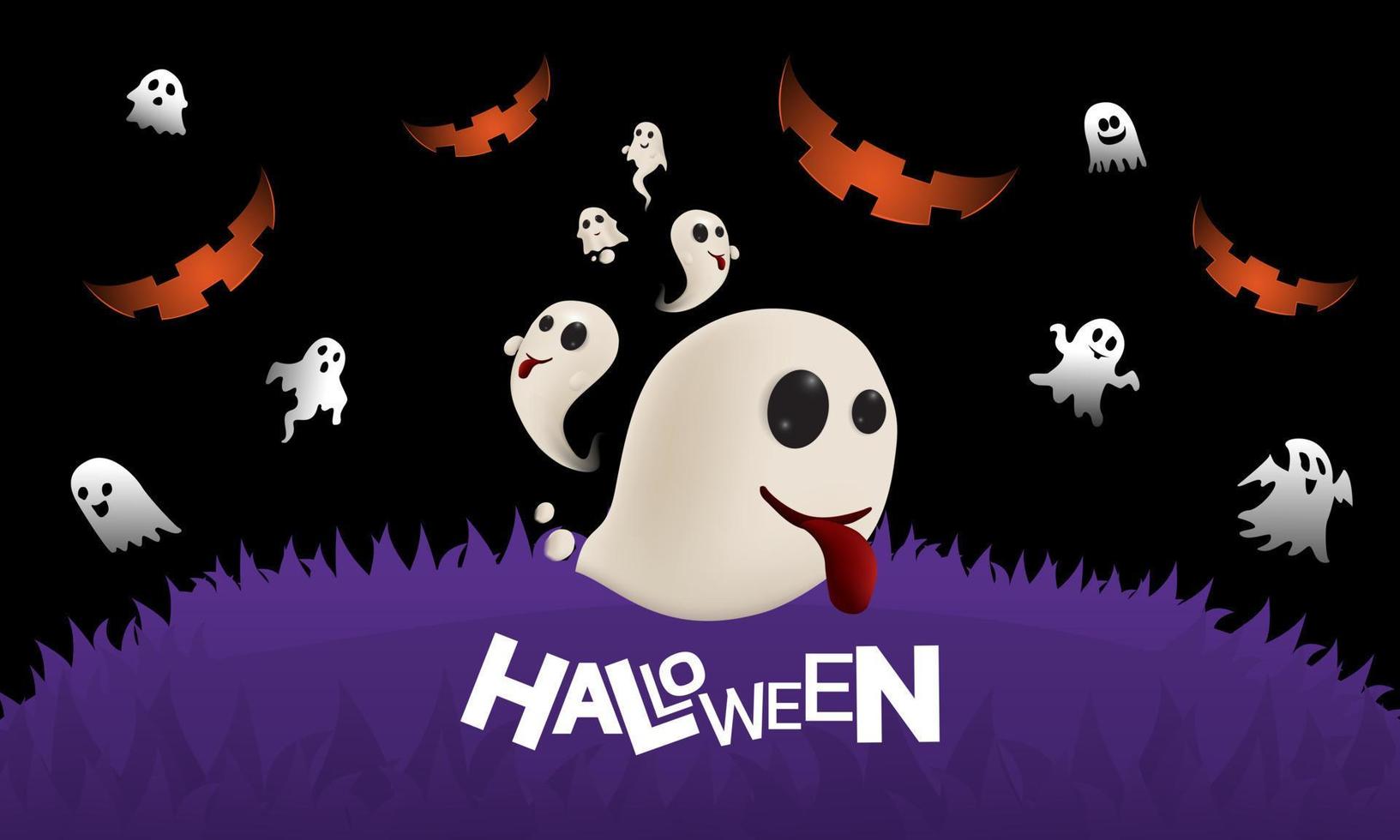 halloween achtergrond voor een feest en verkoop op halloween night.happy halloween banner. vector