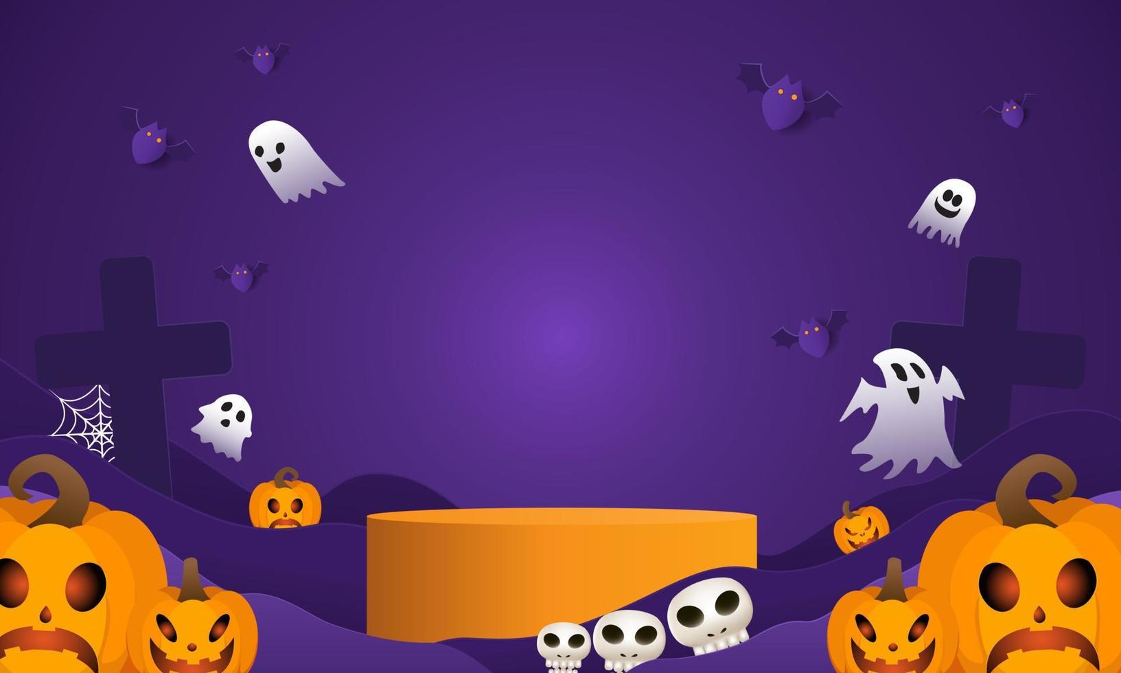 halloween achtergrond voor een feest en verkoop op halloween night.happy halloween banner. vector