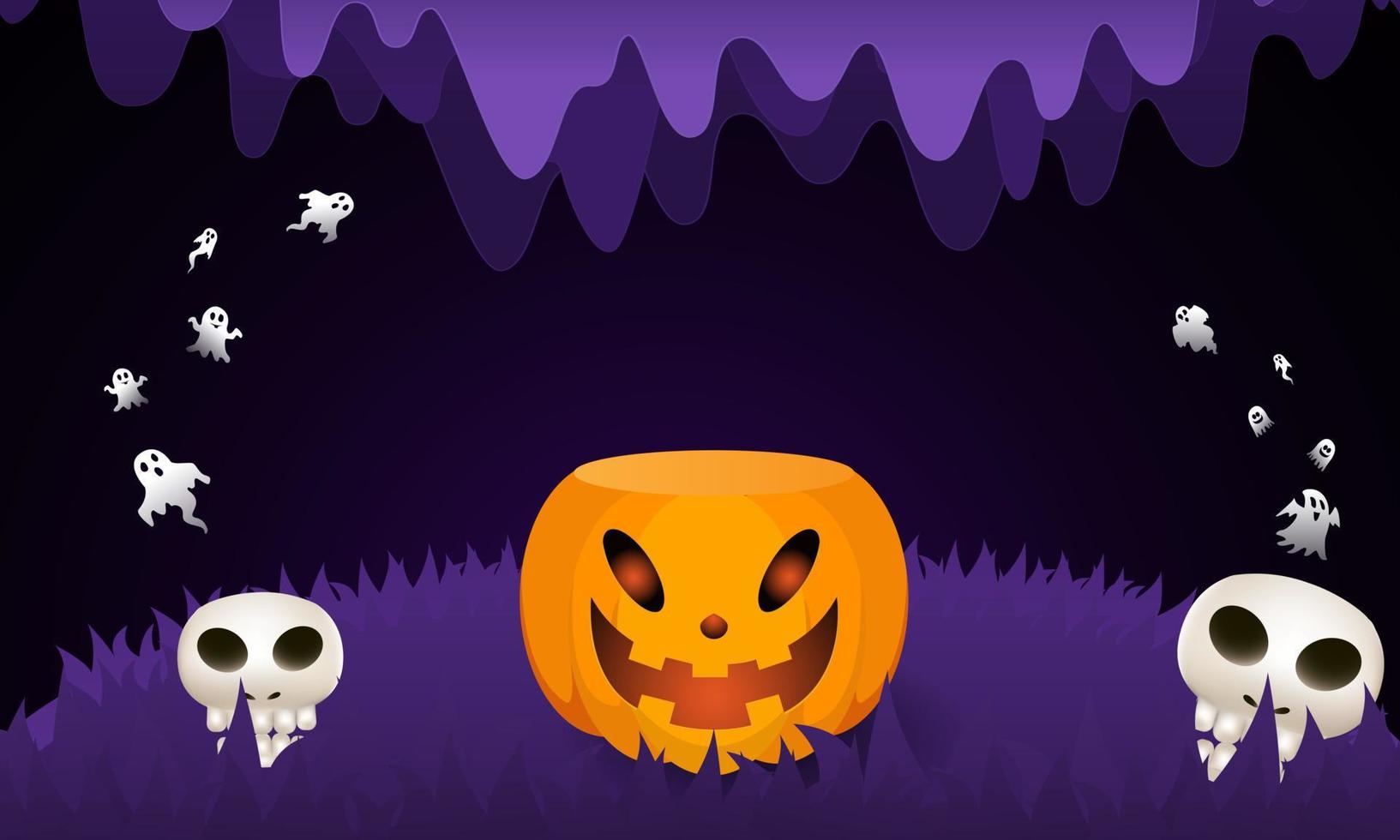 halloween achtergrond voor een feest en verkoop op halloween night.happy halloween banner. vector