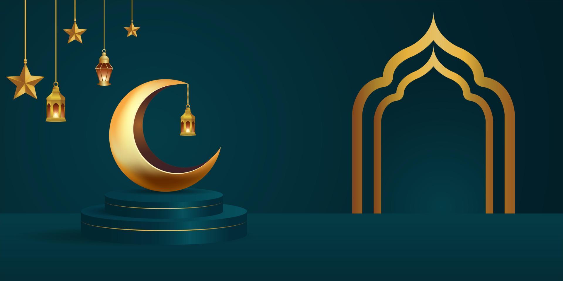 ramadan kareem banner achtergrondontwerp illustratie vector