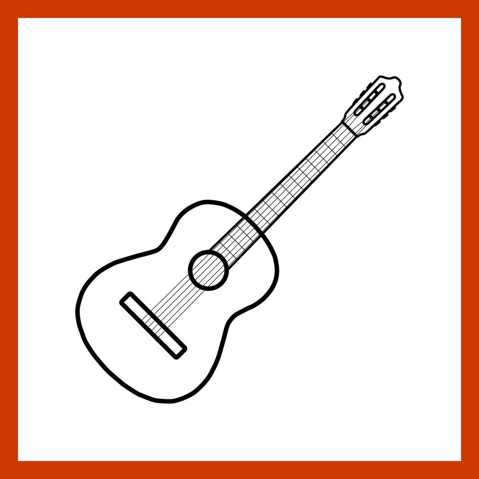 klassieke akoestische gitaar vector muziek instrument symbool
