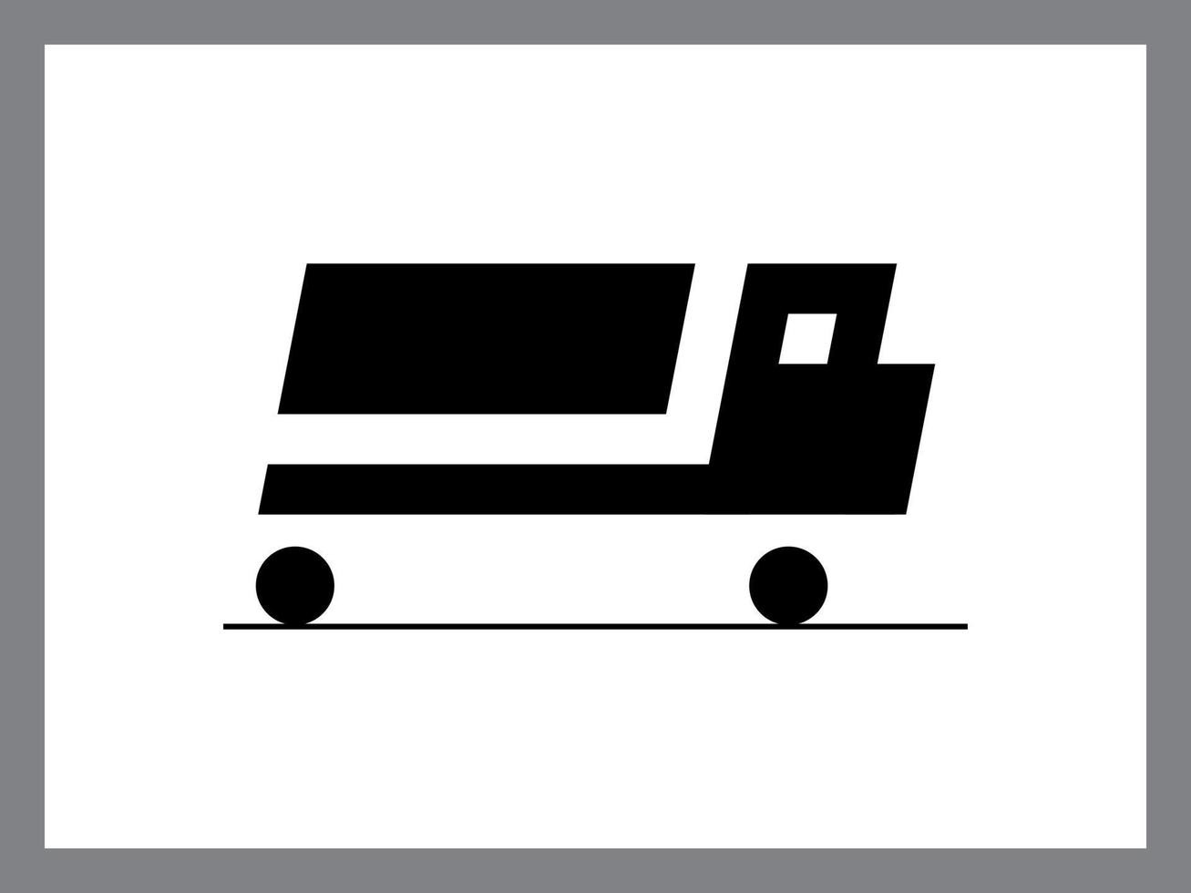 zwart witte vrachtwagen, schema vector