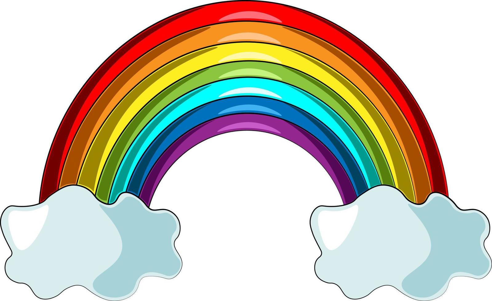 regenboog met één element. teken illustratie in kleuren vector