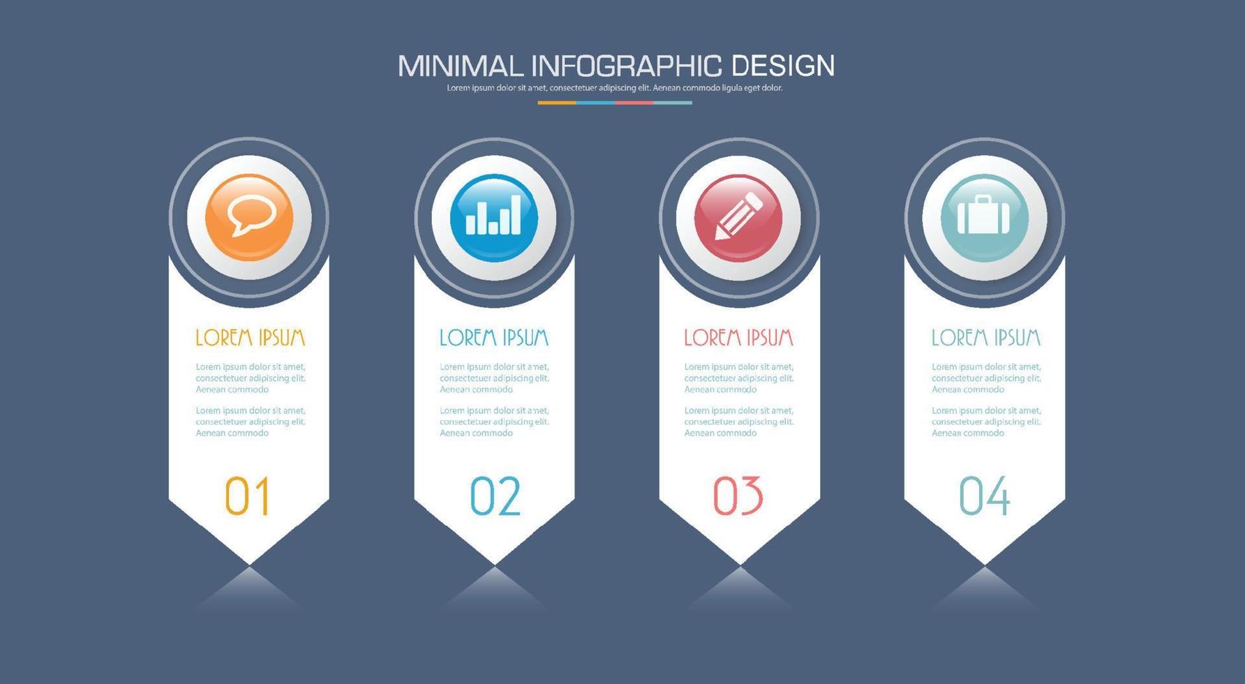 zakelijke infographic sjabloon met pictogram, vectorontwerpillustratie vector