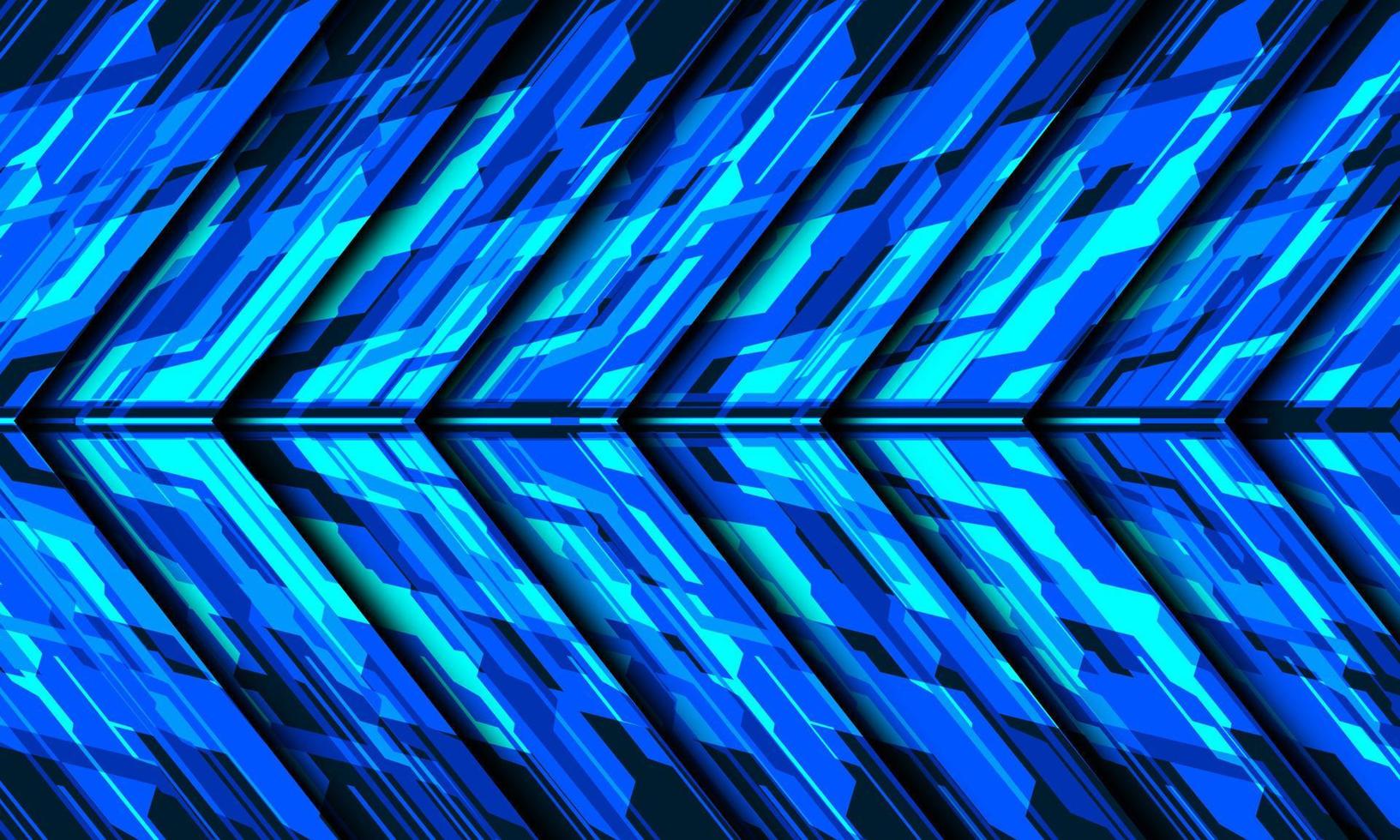 abstract blauw cyber pijl geometrisch technologie futuristisch patroon richting ontwerp modern creatief achtergrond vector