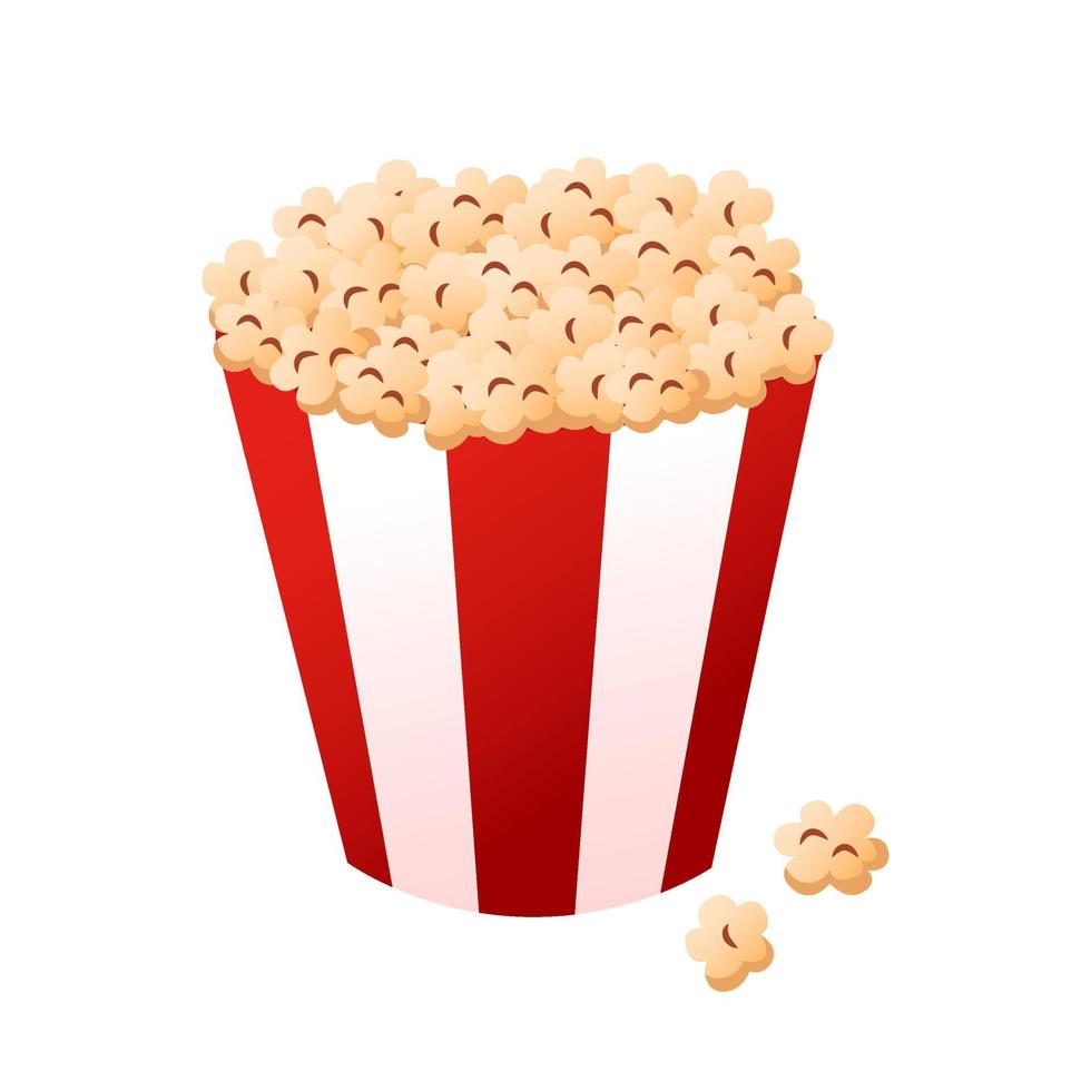 popcorn. vectorillustratie in cartoon-stijl geïsoleerd op een witte achtergrond. vector