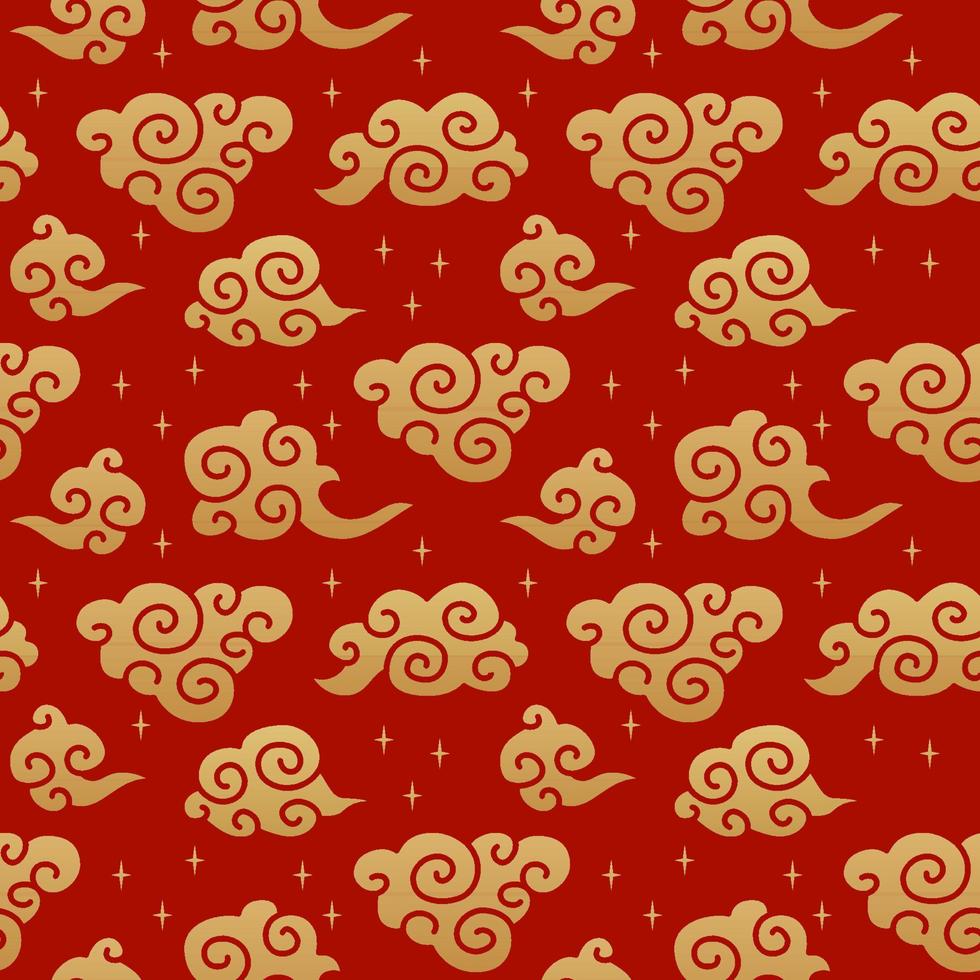 chinese traditionele oosterse ornament achtergrond, wolken patroon naadloos. vector