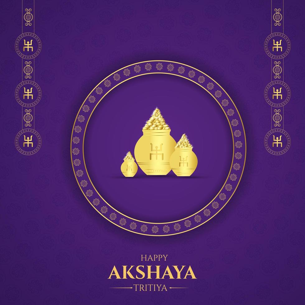 happy akshaya tritiya festival social media post vector