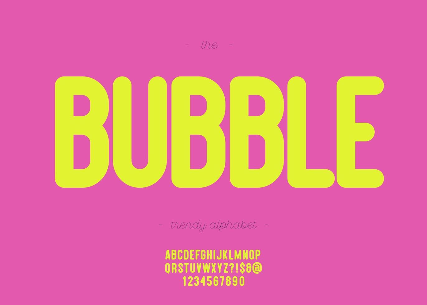 vector zeepbel lettertype