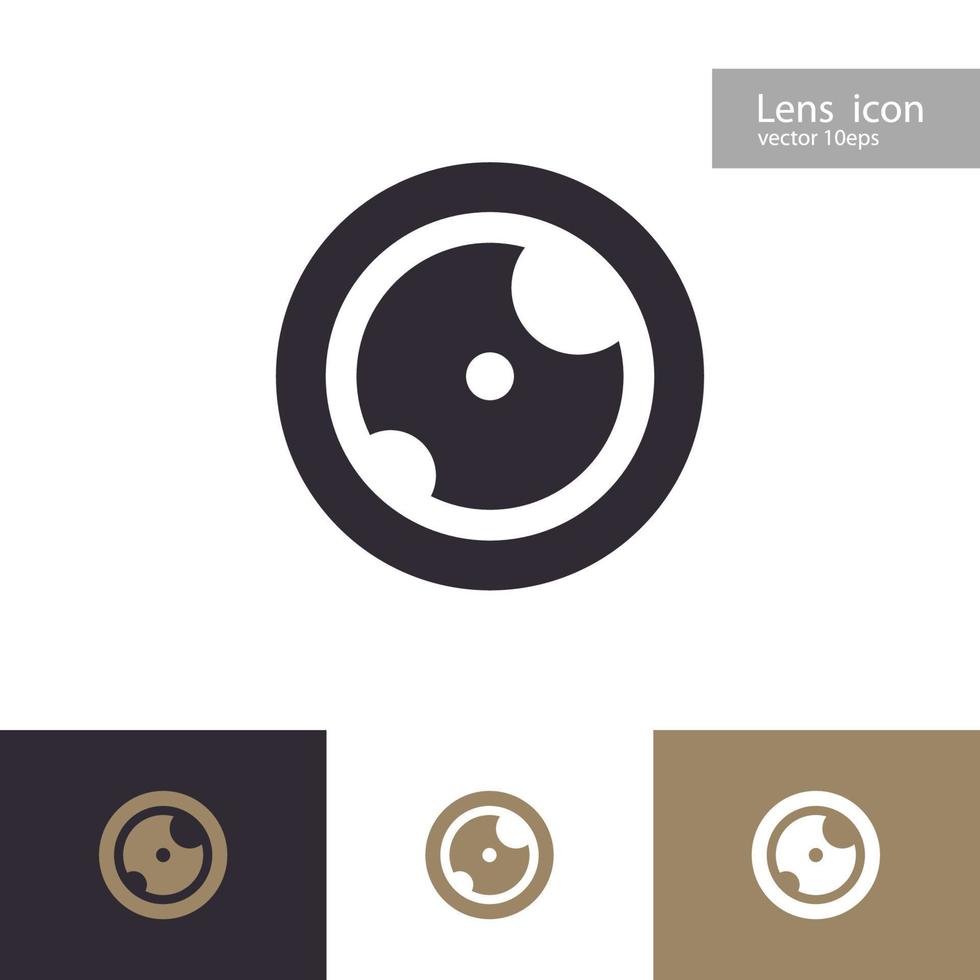 vector lens icon set