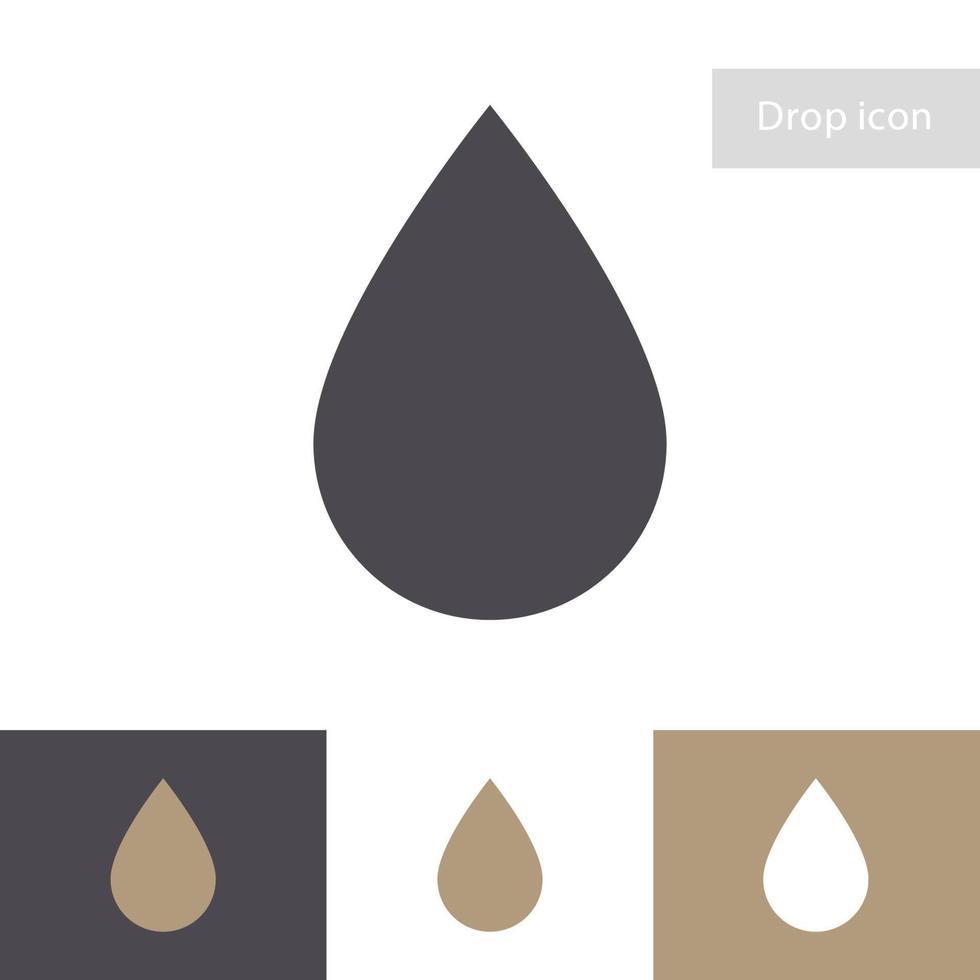 drop vector pictogram geïsoleerd op verschillende achtergrond