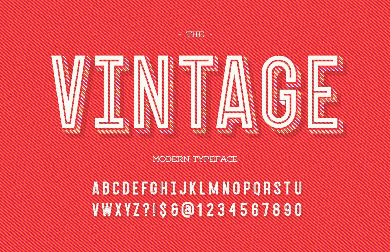 vintage modern lettertype vector