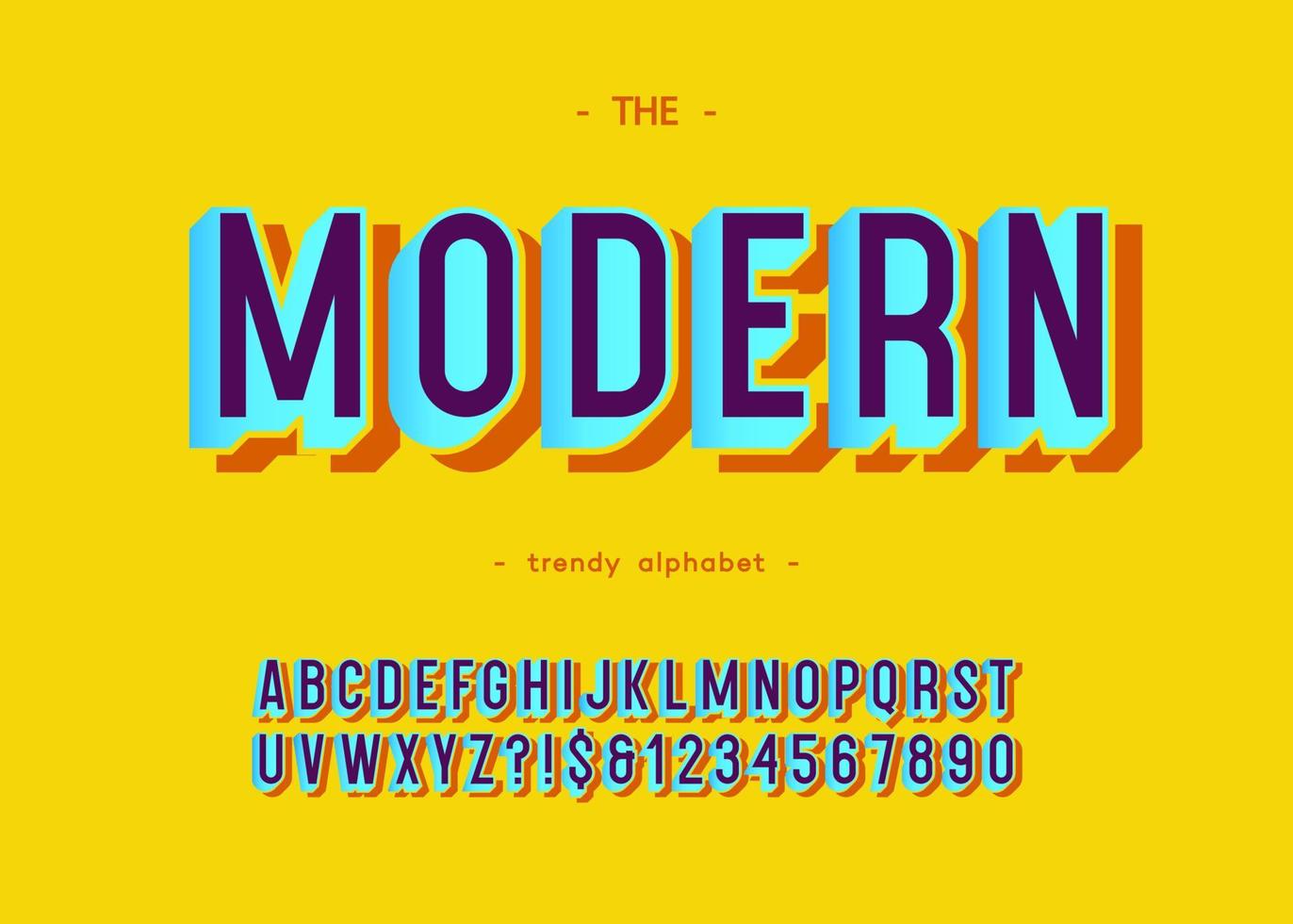 vector modern lettertype 3d typografie kleurrijke stijl